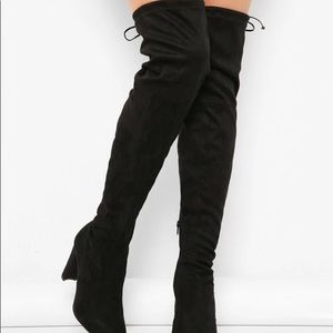 Black Knee High Boots